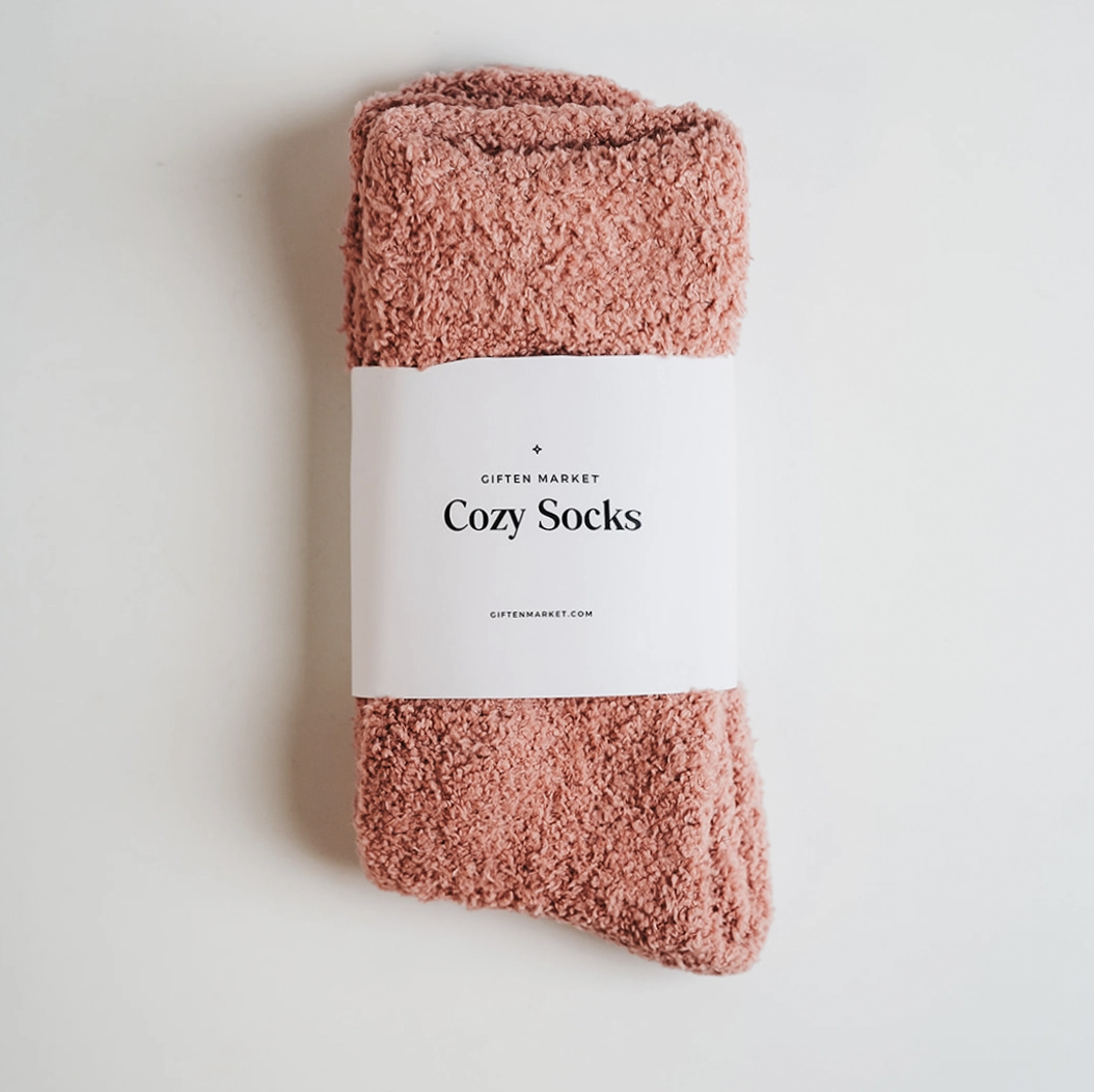 Cozy Cloud Socks- Rosette Pink