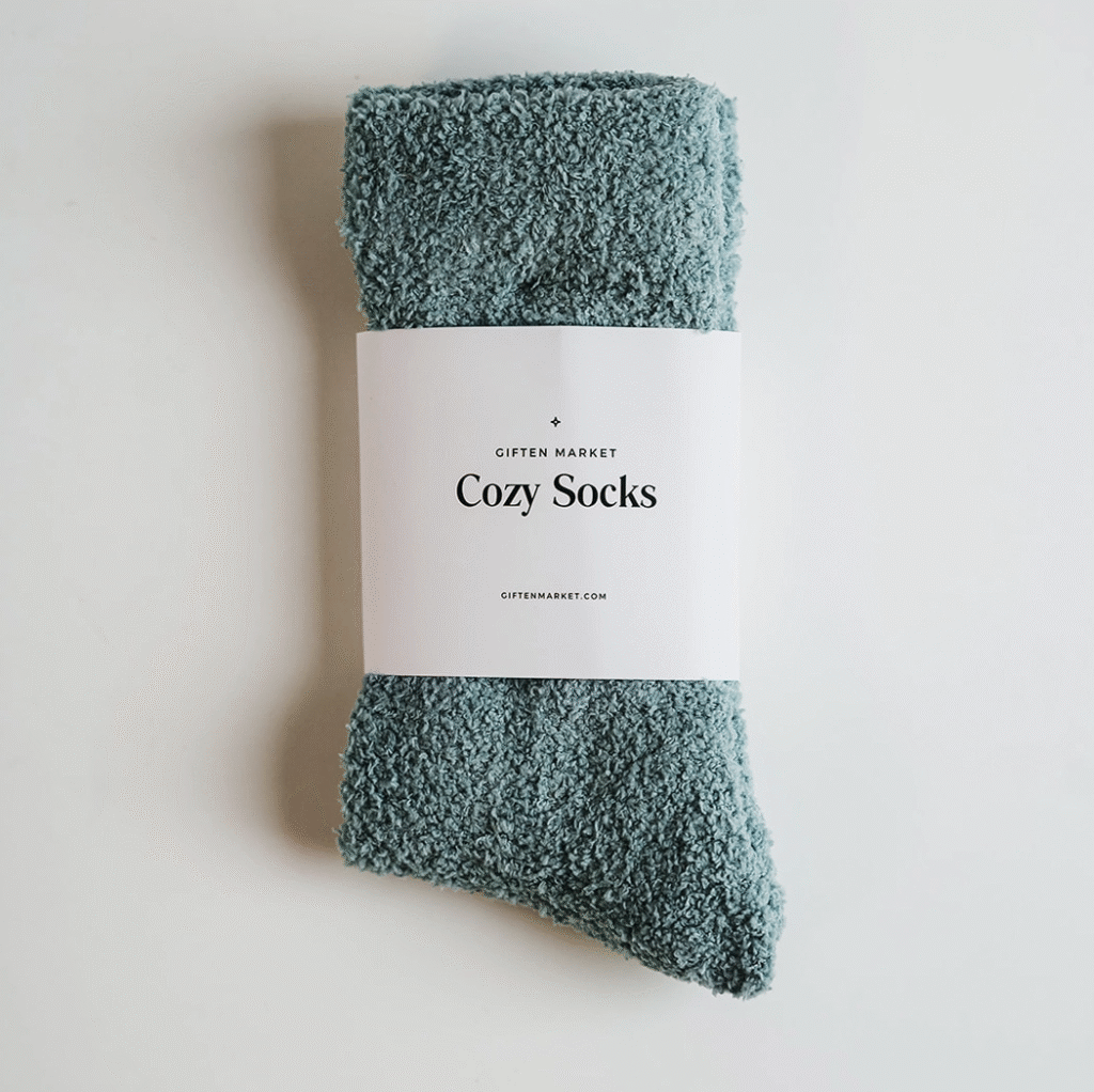 Cozy Cloud Socks- Stone Blue